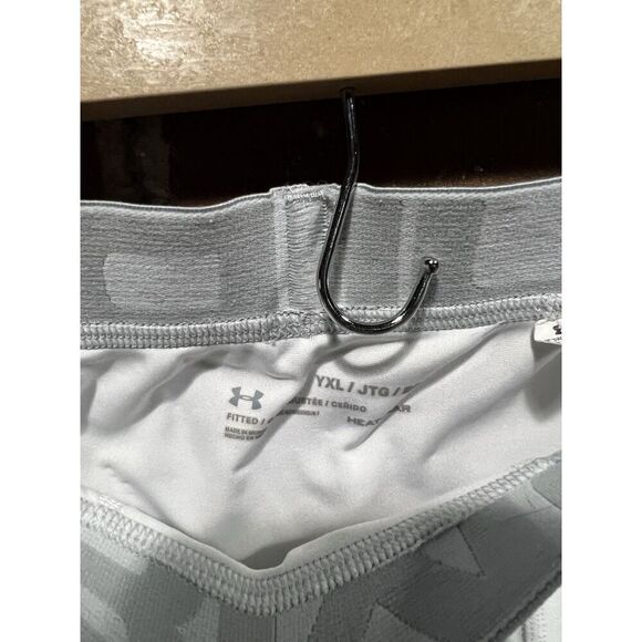 Under Armour Youth Boys White Cropped Compression Pants Size XL - Picture 3 of 3